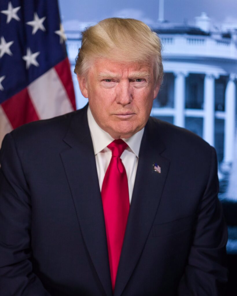 A photo of US President Donald Trump